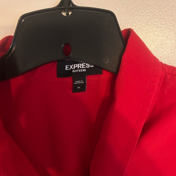 Express Vibrant Red Men's Button Down Shirt - Picture 2 of 2
